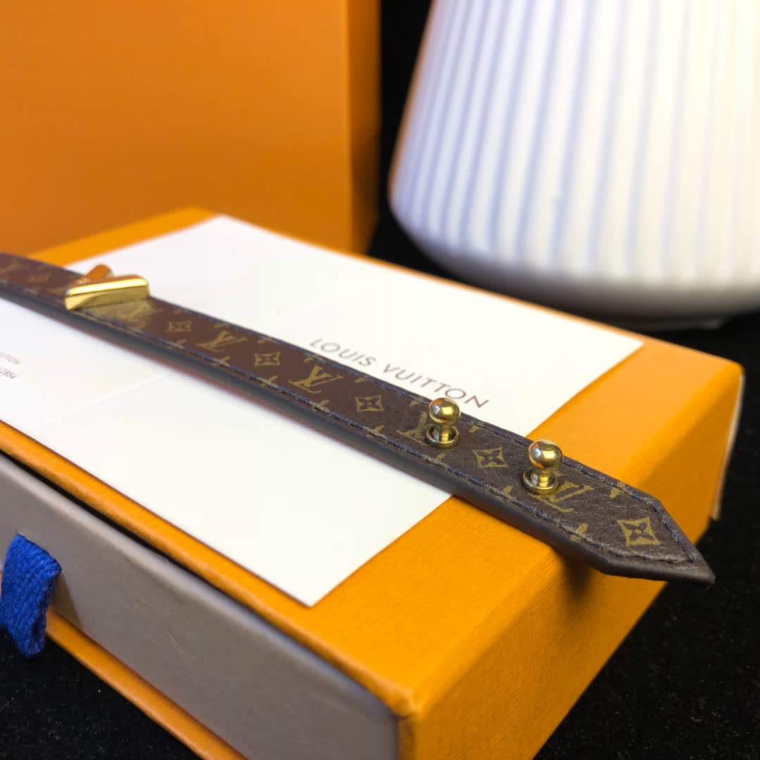 Louis Vuitton Monogram Leather Bracelet